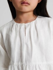 Reiss White Lee Junior Long Sleeve Blouse - Image 4 of 8