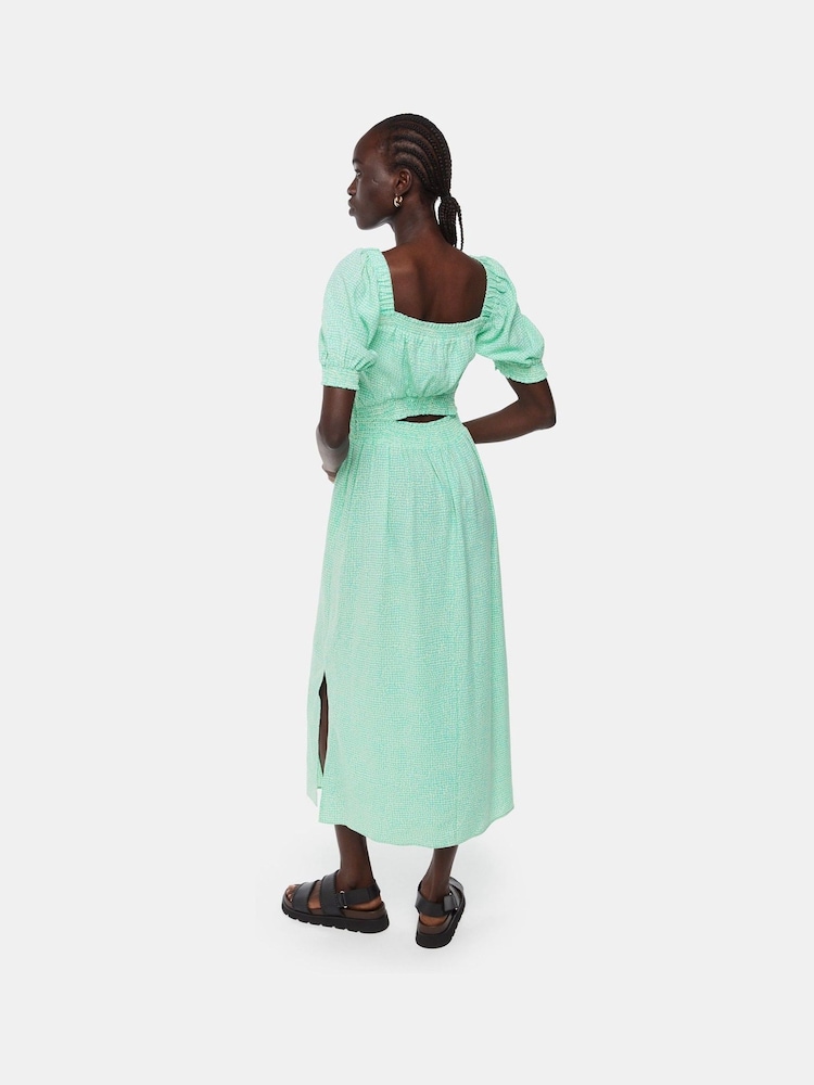 Whistles Green Scribble Check Dress - Image 2 of 5