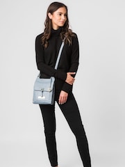 Pure Luxuries London Naomi Leather Cross-Body 100% Cotton Bag - Image 1 of 6