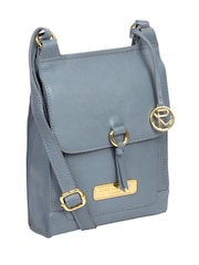 Pure Luxuries London Naomi Leather Cross-Body 100% Cotton Bag - Image 4 of 6