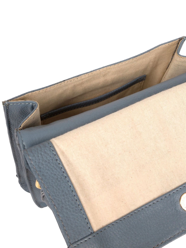 Pure Luxuries London Naomi Leather Cross-Body 100% Cotton Bag - Image 6 of 6