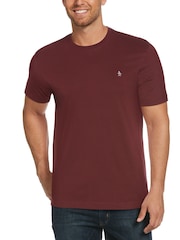 Красный - Original Penguin Футболка с логотипом Pin Point 100% хлопок - Image 1 of 3