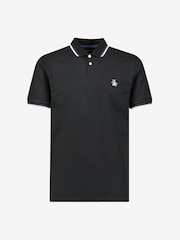 Schwarz - Original Penguin Polo-Shirt mit Zierstreifen - Bild 3 von 3
