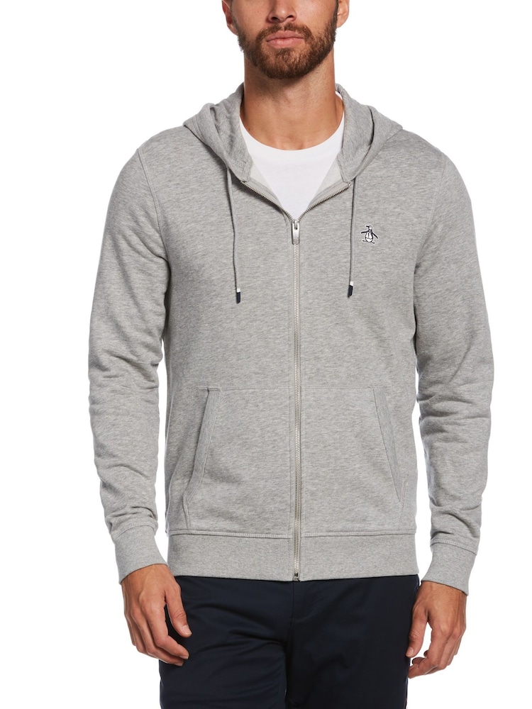 Серый - худи на молнии с принтом Original Penguin Pete - Image 1 of 3