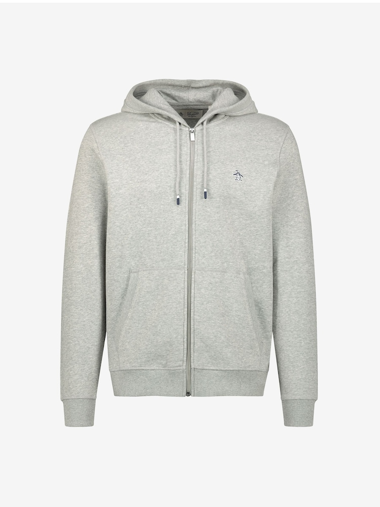 Серый - худи на молнии с принтом Original Penguin Pete - Image 3 of 3