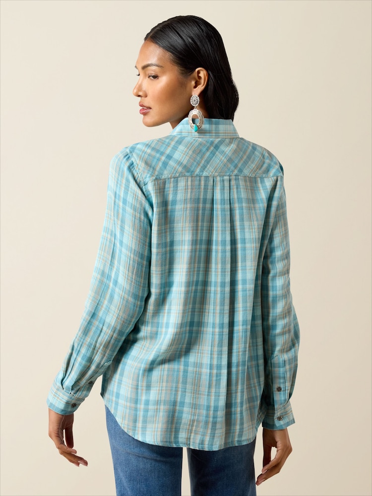 Ariat Blue Billie Jean Western Shirt - Image 4 of 4 Ariat Blue Billie Jean Western Shirt - Image 4 of 4