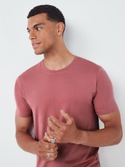 Pink Light Slim Fit Essential Crew Neck T-Shirt - Image 4 of 5
