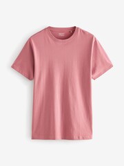 Pink Light Regular Fit Essential Crew Neck 100% Cotton T-Shirt - Image 2 of 2