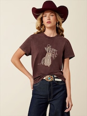 Ariat Purple Rebel With A Cause Short Sleeve T-Shirt - Image 1 of 4