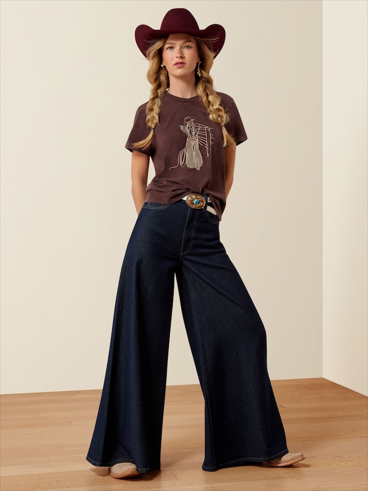 Ariat Purple Rebel With A Cause Short Sleeve T-Shirt - Image 2 of 4 Ariat Purple Rebel With A Cause Short Sleeve T-Shirt - Image 2 of 4
