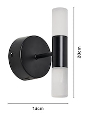 BHS Black Lois 2 Wall Light - Image 4 of 6