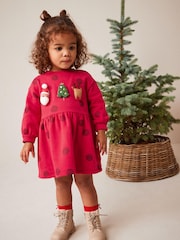 Red Christmas - Character Sweat Dress (3mths-7yrs) - Изображение 1 из 7