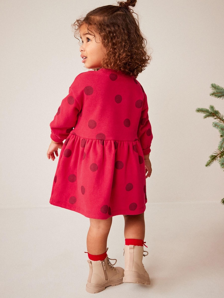 Red Christmas - Character Sweat Dress (3mths-7yrs) - Изображение 2 из 7