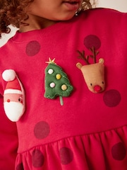 Red Christmas - Character Sweat Dress (3mths-7yrs) - Изображение 4 из 7