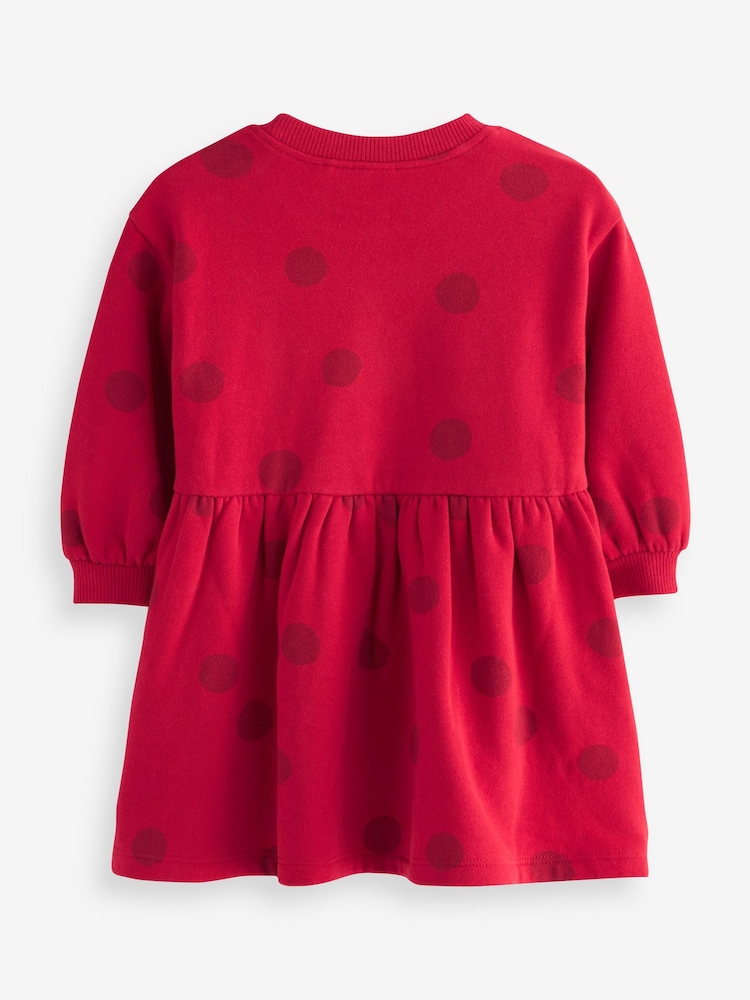 Czerwony z motywem bożonarodzeniowym - Character Sweat Dress (3mths-7yrs) - Image 6 of 7