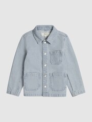 Reiss Light Blue Distan Denim Worker Jacket - Image 2 of 6
