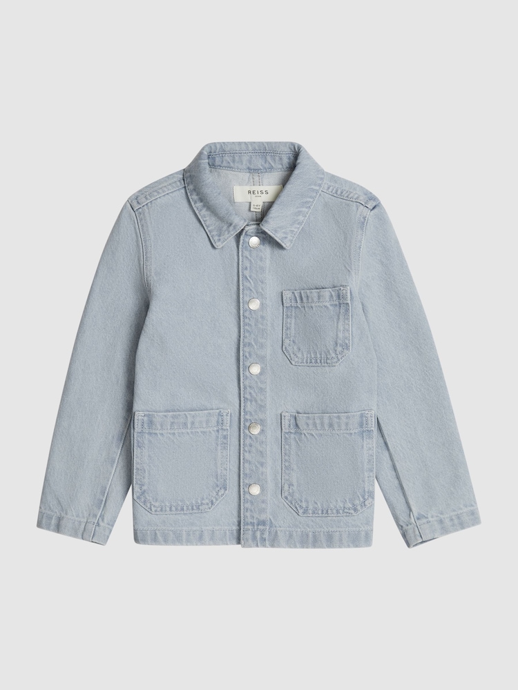 Reiss Light Blue Distan Denim Worker Jacket - Image 2 of 6