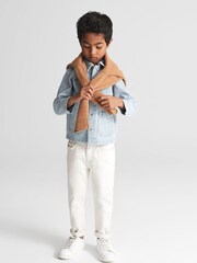 Reiss Light Blue Distan Denim Worker Jacket - Image 4 of 6