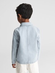 Reiss Light Blue Distan Denim Worker Jacket - Image 5 of 6