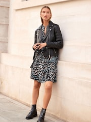 Schwarz - Forever Comfort Lederstiefeletten mit Reißverschluss vorne - Bild 2 von 7