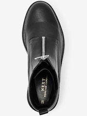 Schwarz - Forever Comfort Lederstiefeletten mit Reißverschluss vorne - Bild 6 von 7