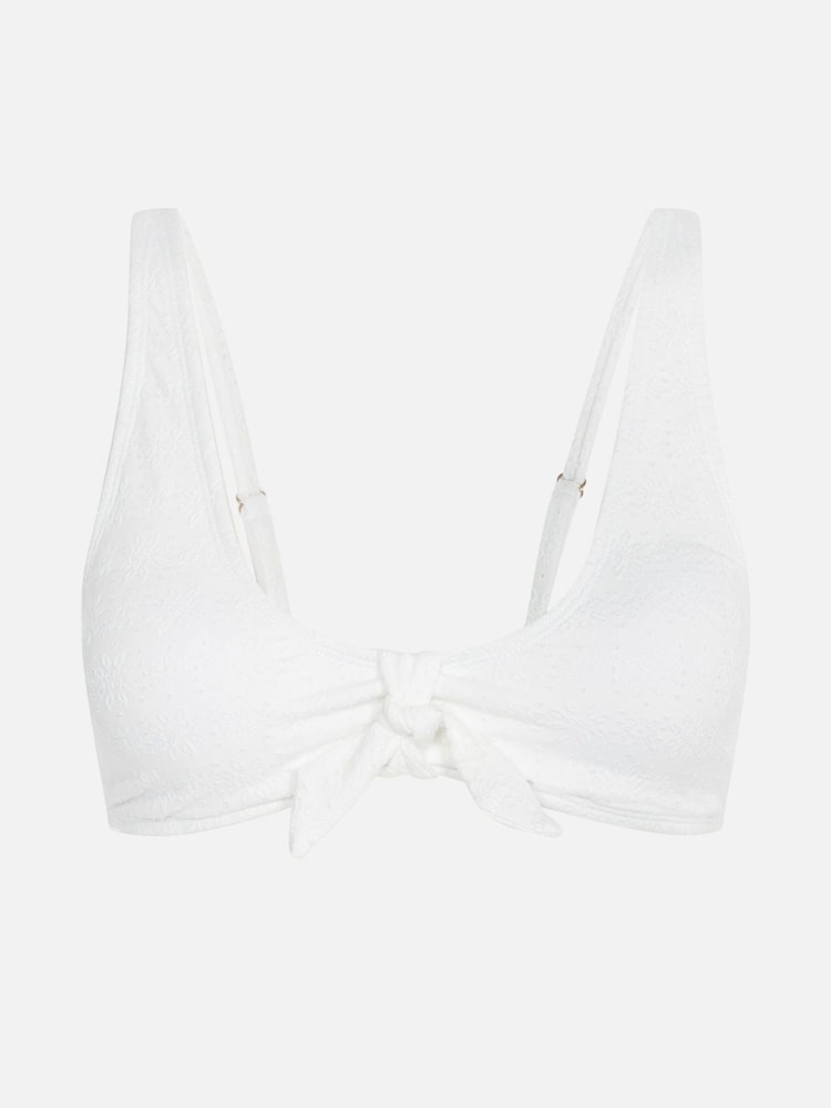Accessorize Broderie Bikinioberteil mit Häschen und Bindung - Bild 4 von 4
