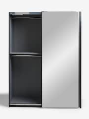 Grey Bronx Oak 1.5m Sliding Effect Semi Fitted Mirrored Wardrobe - Image 5 of 9