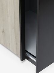 Grey Bronx Oak 1.5m Sliding Effect Semi Fitted Mirrored Wardrobe - Image 8 of 9