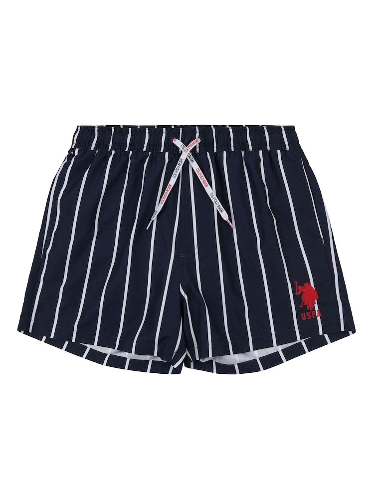 U.S. Polo Assn. Blue Stripe Player Swim Shorts - Image 6 of 6