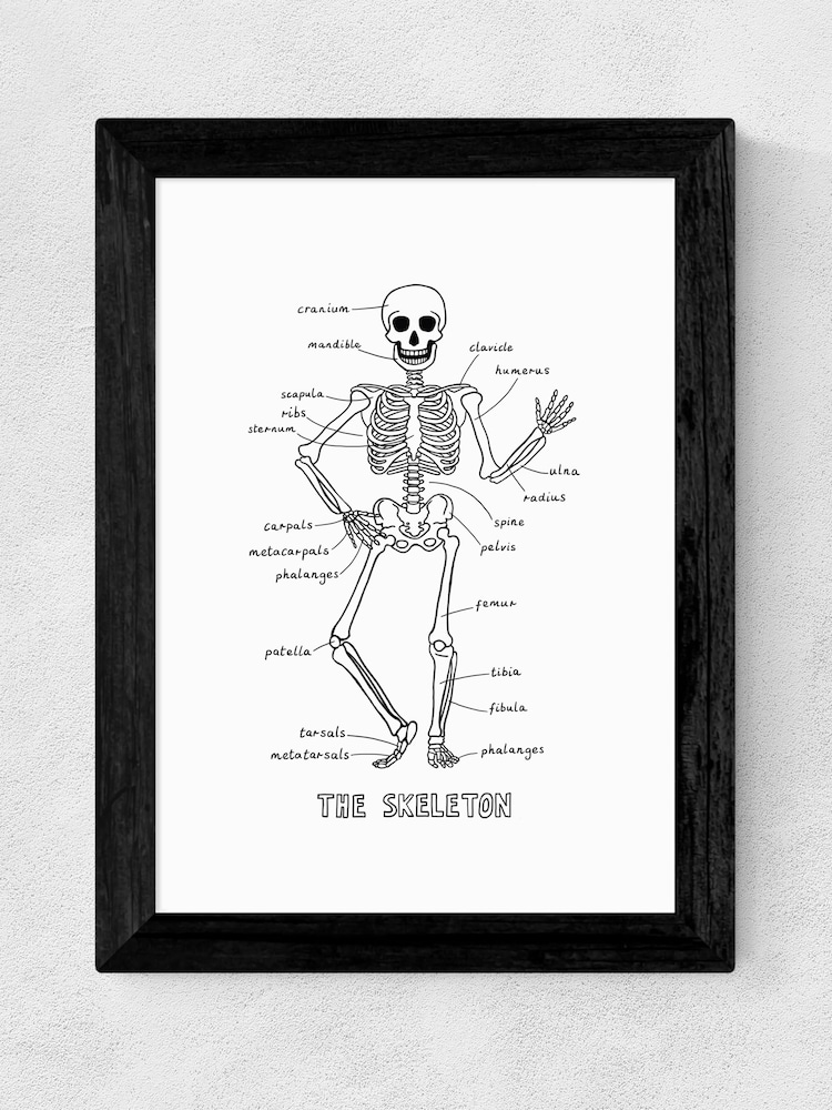 East End Prints White The Skeleton Print by Kid of the Village - Image 1 of 2
