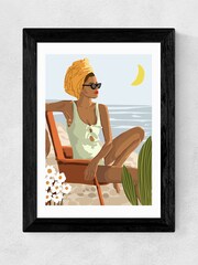 East End Prints Brown Moon Child By 83 Oranges - Image 1 of 2