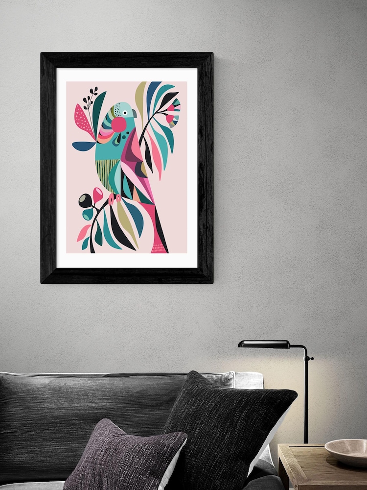 East End Prints Pink Parakeet By Rachel Lee - Image 1 of 3