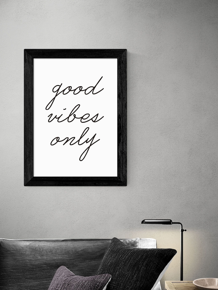 East End Prints White Good Vibes Only By Rafael Farias - Image 1 of 4
