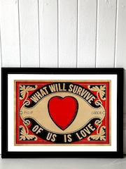 East End Prints Red Arundel Tomb Print by Indie Prints - Image 1 of 3