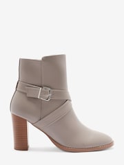 Grey Forever Comfort® Buckle Detail Heeled Ankle Boots - Image 3 of 6