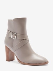 Grey Forever Comfort® Buckle Detail Heeled Ankle Boots - Image 4 of 6