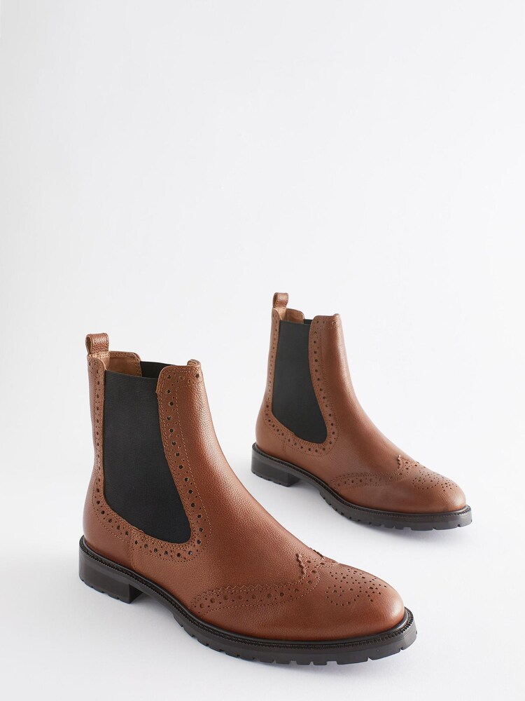 Rjava - Usnjeni brogue čevlji Forever Comfort® - Slika 2 iz 5 Rjava - Usnjeni brogue čevlji Forever Comfort® - Slika 2 iz 5