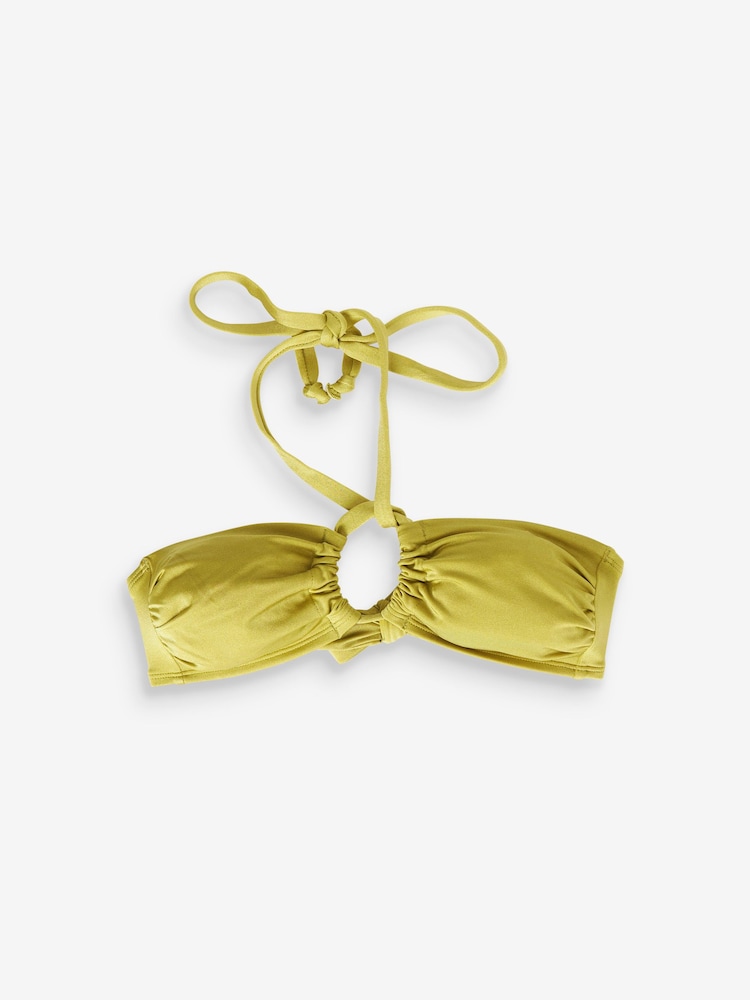 Lime Green Bandeau Multiway Bikini Top - Image 14 of 14