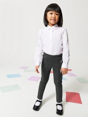 Clarks Grey Skinny Fit Girls Ponte School Trousers - Image 1 of 10