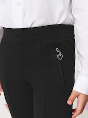 Clarks Black Skinny Fit Girls Ponte School Trousers - Image 3 of 7