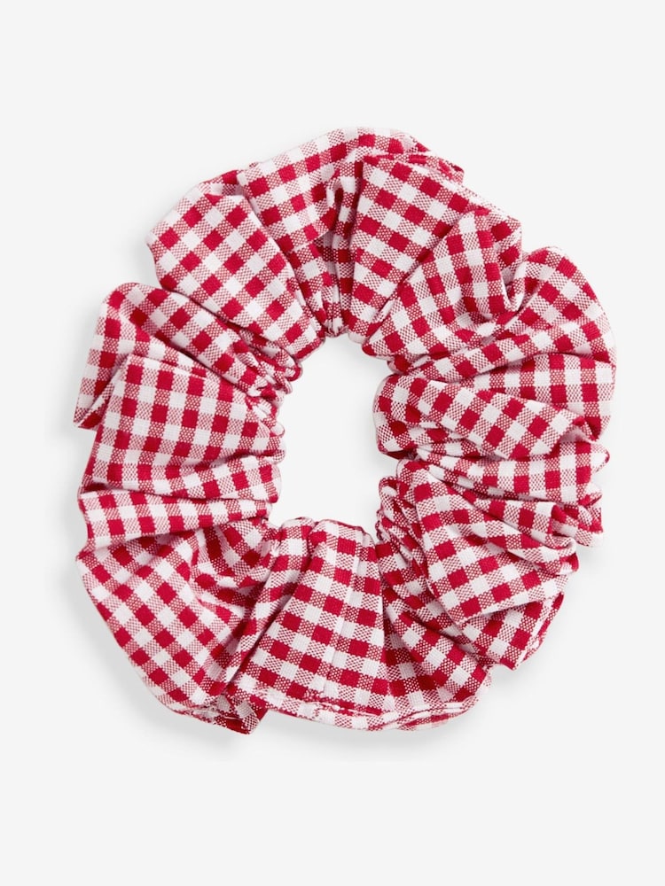 Clarks Red Clarks Gingham School Dress and Scrunchie Set - Image 10 of 10