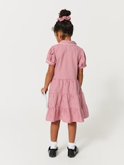 Clarks Red Clarks Gingham School Dress and Scrunchie Set - Image 2 of 10