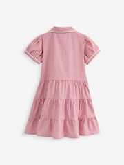 Clarks Red Clarks Gingham School Dress and Scrunchie Set - Image 8 of 10