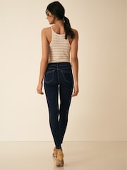 Reiss Indigo Lux Mid Rise Skinny Jeans - Image 3 of 5
