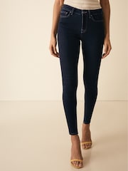 Reiss Indigo Lux Mid Rise Skinny Jeans - Image 4 of 5