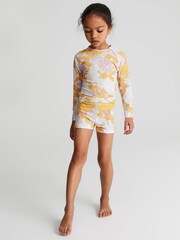 Reiss Coral Fifi Junior Printed Swim Top - Image 1 of 5