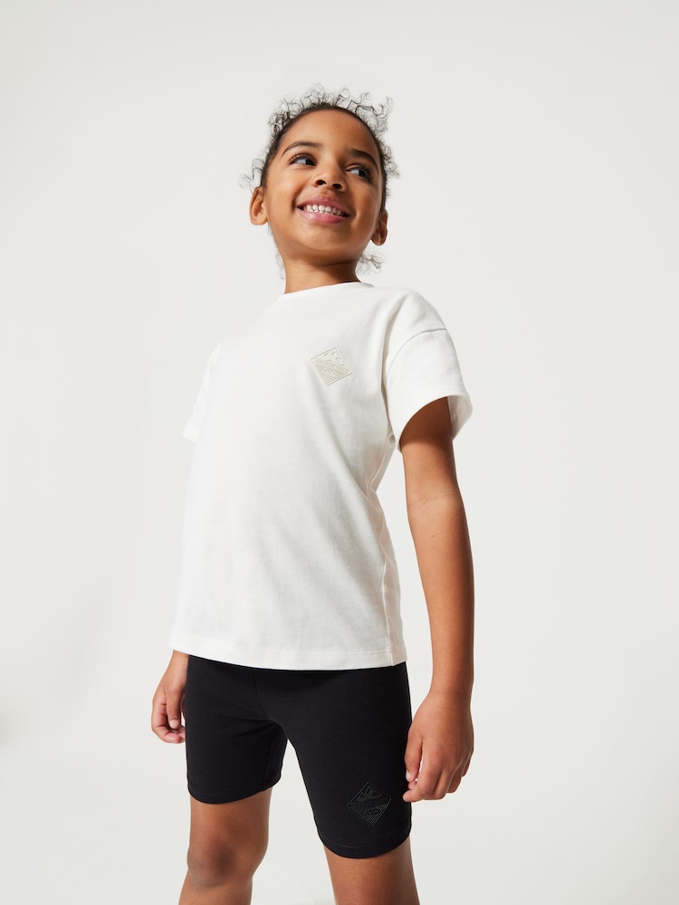 Clarks White Girls T-Shirt, Shorts and Bag PE Kit - Image 1 of 9