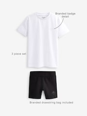 Clarks White Girls T-Shirt, Shorts and Bag PE Kit - Image 5 of 9