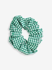 Clarks Green Clarks Gingham School Dress and Scrunchie Set - Image 6 of 10