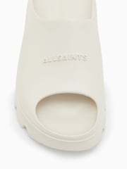 AllSaints White Eclipse Flatform Sliders - Image 6 of 7